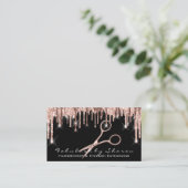 Makeup Eyelash Hairdresser Scissors Roos Black Visitekaartje (Staand voorkant)