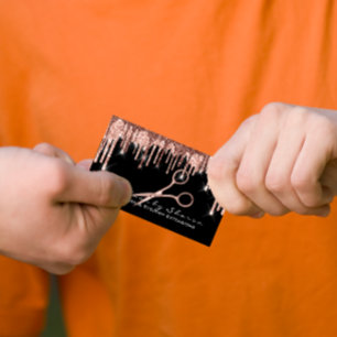 Makeup Eyelash Hairdresser Scissors Roos Black Visitekaartje