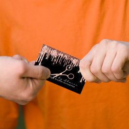 Makeup Eyelash Hairdresser Scissors Roos Black Visitekaartje