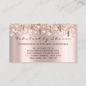 Makeup Eyelash Hairdresser Scissors Roos Crystals Visitekaartje (Achterkant)