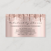 Makeup Eyelash Hairdresser Scissors Roos Drip Lion Visitekaartje (Achterkant)