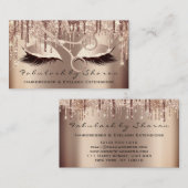 Makeup Eyelash Hairdresser Scissors Roos Skin Drip Visitekaartje (Voorkant / Achterkant)