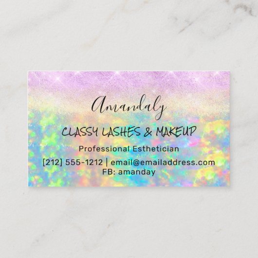 Makeup Eyelash Microblade Drift Logo Lotus Diamond Visitekaartje (Achterkant)