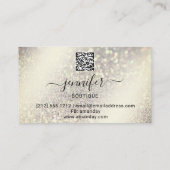 Makeup Eyelash QR Code Logo Glitter Gold Royal Visitekaartje (Achterkant)