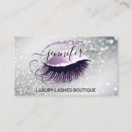 Makeup Eyelash QR Code Logo Glitter Lux Roze Visitekaartje