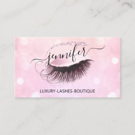 Makeup Eyelash QR Code Roze Glitter Eye Logo Visitekaartje