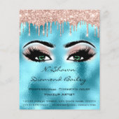 Makeup Eyelashes Beauty Salon Eyes Drift Blue Flyer (Achterkant)