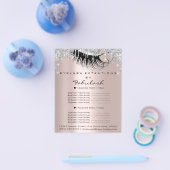 Makeup Eyelashes Beauty Salon Green Eyes Silver Flyer (Enkel)