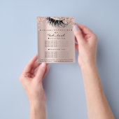 Makeup Eyelashes Beauty Salon Pink Rose Diamond Flyer (Hand)