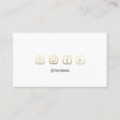 Makeup Eyelashes Brows Minimale Logo White Gold B Visitekaartje (Achterkant)