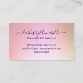 Makeup EyeLashes Sparkle Gold Glitter Drip Busine Visitekaartje (Achterkant)