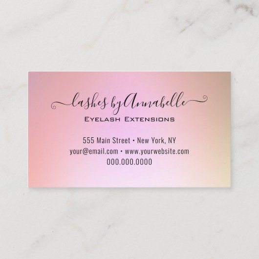 Makeup EyeLashes Sparkle Gold Glitter Drip Busine Visitekaartje (Achterkant)