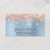 Makeup Eyes Lashes Blue Roos Drip Appointcard Afsprakenkaartje (Voorkant)