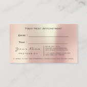 Makeup Eyes Lashes Blush Coral Appointment Card Afsprakenkaartje (Achterkant)
