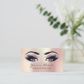 Makeup Eyes Lashes Blush Coral Appointment Card Afsprakenkaartje (Staand voorkant)
