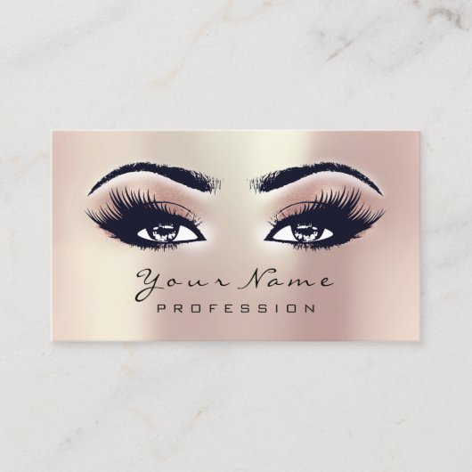 Makeup Eyes Lashes Blush Coral Appointment Card Afsprakenkaartje (Voorkant)