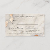 Makeup Eyes Lashes Copper Marble Appointment Card Afsprakenkaartje (Achterkant)
