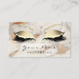 Makeup Eyes Lashes Copper Marble Appointment Card Afsprakenkaartje