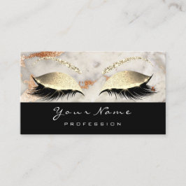 Makeup Eyes Lashes Copper Marble Appointment Card Afsprakenkaartje