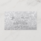 Makeup Eyes Lashes Extension Glitter Gray Black Visitekaartje (Achterkant)