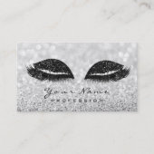 Makeup Eyes Lashes Extension Glitter Gray Black Visitekaartje (Voorkant)