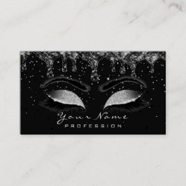 Makeup Eyes Lashes Glitter Blush Wax Black Grey Visitekaartje