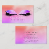 Makeup Eyes Lashes Glitter Glass Pink Ombre Miami Visitekaartje (Voorkant / Achterkant)