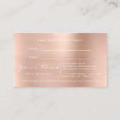 Makeup Eyes Lashes Glitter Roos Appointment Card Afsprakenkaartje (Achterkant)