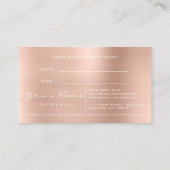 Makeup Eyes Lashes Glitter Roos Gold Appointment Afsprakenkaartje (Achterkant)