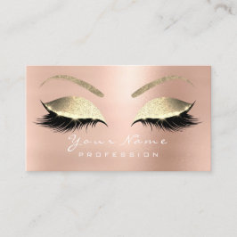 Makeup Eyes Lashes Glitter Roos Gold Appointment Afsprakenkaartje