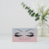 Makeup Eyes Lashes Glitter Roos Ombre Eyebrow Visitekaartje (Staand voorkant)