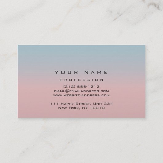 Makeup Eyes Lashes Glitter Roos Ombre Eyebrow Visitekaartje (Achterkant)