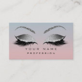 Makeup Eyes Lashes Glitter Roos Ombre Eyebrow Visitekaartje (Voorkant)