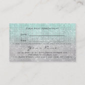 Makeup Eyes Lashes Glitter Silver Gray Blue Aqua Afsprakenkaartje (Achterkant)