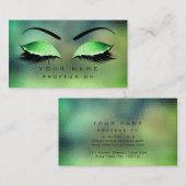 Makeup Eyes Lashes Glitter Tropical Green Eyebrow Visitekaartje (Voorkant / Achterkant)