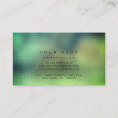 Makeup Eyes Lashes Glitter Tropical Green Eyebrow Visitekaartje (Achterkant)