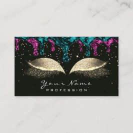 Makeup Eyes Lashes Glitter Wax Epilink Blauwgroen Visitekaartje