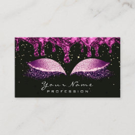 Makeup Eyes Lashes Glitter Wax Glitter Gold Pink Visitekaartje
