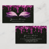Makeup Eyes Lashes Glitter Wax Glitter Gold Pink Visitekaartje (Voorkant / Achterkant)