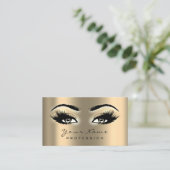 Makeup Eyes Lashes Gold Appointment Card Eyes Afsprakenkaartje (Staand voorkant)