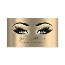 Makeup Eyes Lashes Gold Appointment Card Eyes