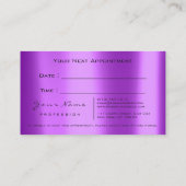 Makeup Eyes Lashes Paarse Violet Appointment Card Afsprakenkaartje (Achterkant)