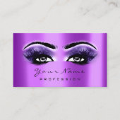 Makeup Eyes Lashes Paarse Violet Appointment Card Afsprakenkaartje (Voorkant)