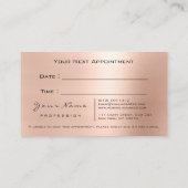 Makeup Eyes Lashes Pink Rose Gold Appointment Card Afsprakenkaartje (Achterkant)