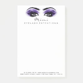Makeup Eyes Lashes Puprl Name Web Telephone Number Post-it® Notes