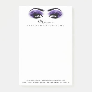 Makeup Eyes Lashes Puprl Name Web Telephone Number Post-it® Notes