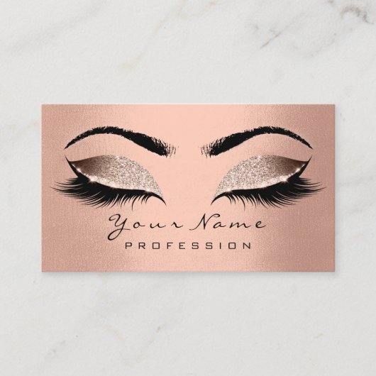 Makeup Eyes Lashes Wax Brown Skin Appointcard Afsprakenkaartje (Voorkant)