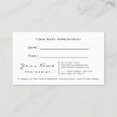 Makeup Eyes Lashes Wax Silver GrayAppointment Kaar Afsprakenkaartje (Achterkant)