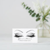 Makeup Eyes Lashes Wax Silver GrayAppointment Kaar Afsprakenkaartje (Staand voorkant)