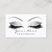 Makeup Eyes Lashes Wax Silver GrayAppointment Kaar Afsprakenkaartje (Voorkant)